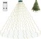Christmas Tree Lights, 400 LED Christmas Lights with 8 Light Modes & Memory Function, 6.6FT x 16 String Lights with Timing Function & Remote Control for Christmas Decorations - Warm White